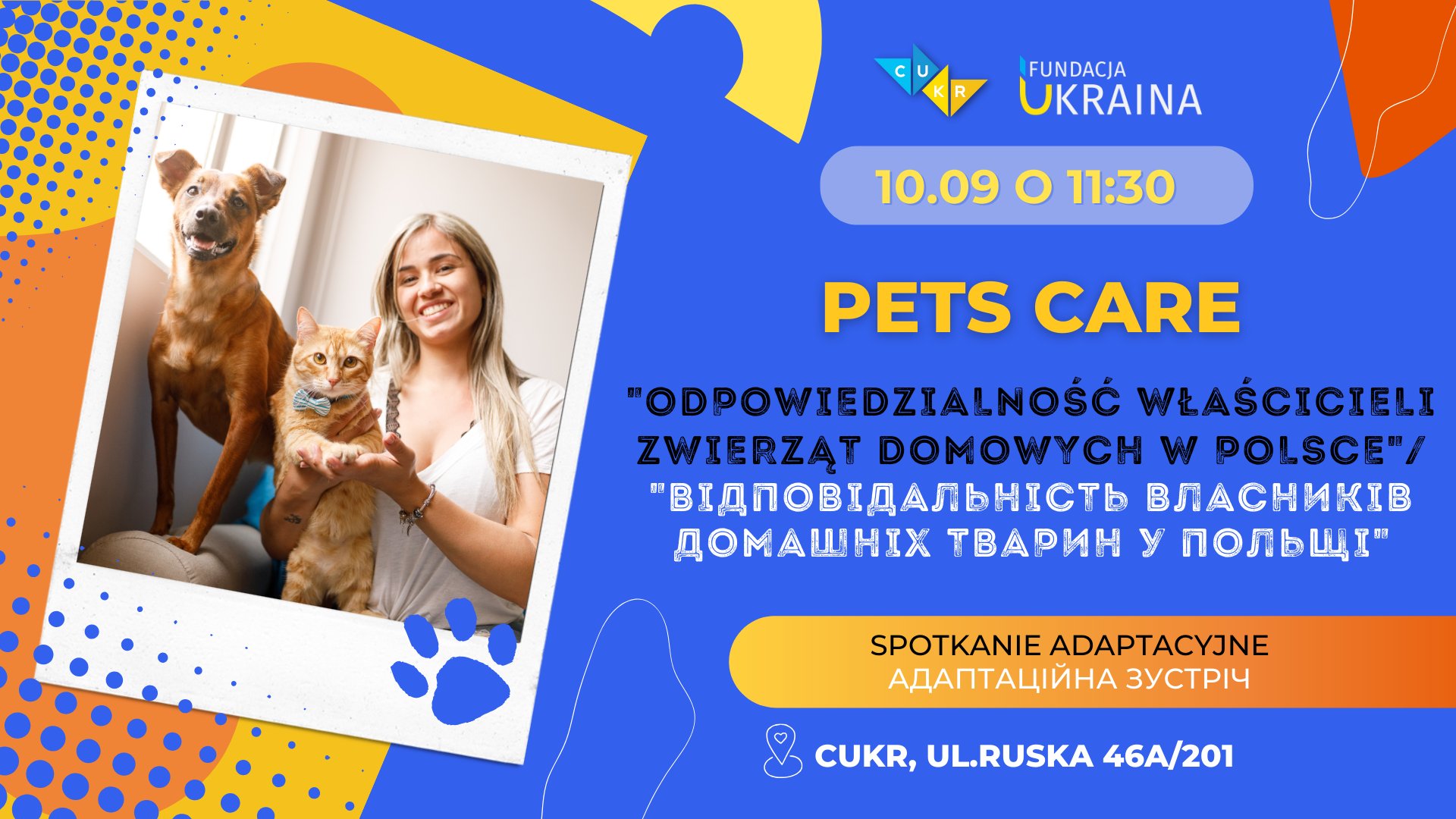 event-PETS CARE – зустріч для власників домашніх тварин-2023-09-10 11:30